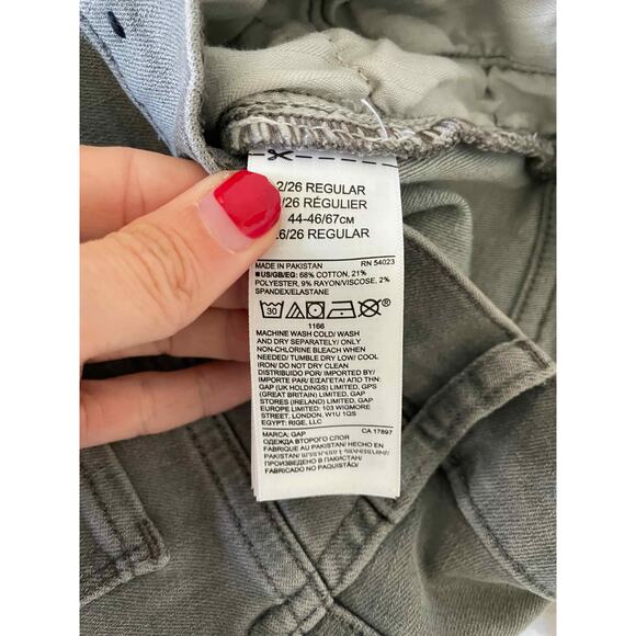 Gap Favorite Distressed Jegging Denim Jeans Gray Size 2/26 - Picture 8 of 8